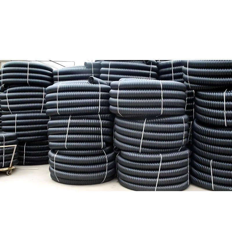 Спиральная гофрированная труба из HDPE с углеродным наполнителем.2